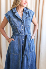Frances Denim Midi Dress