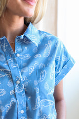 Paisley Cornflower Blouse
