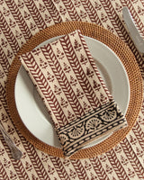 Maison de Frédéric Tablecloth- Brown Vine