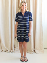 Ace Knit Dress- Navy