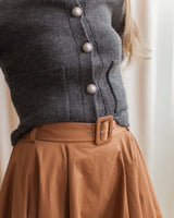 Madison Midi Skirt - Camel