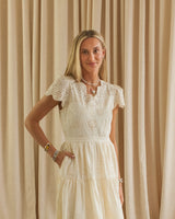 Lucille Eyelet Maxi Dress - Ivory