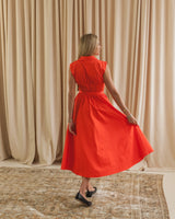 Coral Belted Dress