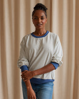 Boston Stripe Sweatshirt - Blue