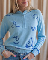 Cape Cod Embroidered Sweater