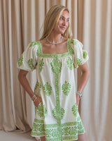 Lucille Puff Sleeve Mini Dress