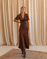 Eve Slip Dress - Brown