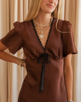Eve Slip Dress - Brown