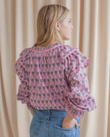 Fuschia Blooms Blouse