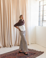 Jenny Gingham Pants- Brown