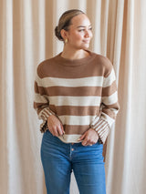 Oatmeal/Camel Kensington Sweater