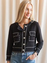 Blaire Contrast Sweater - Black