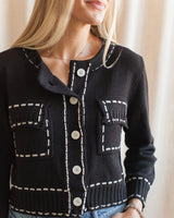 Blaire Contrast Sweater - Black