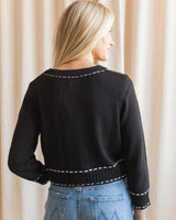 Blaire Contrast Sweater - Black