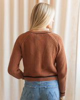 Esme Contrast Cardigan - Toffee
