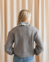 Nina Ribbed Cardigan - Grey