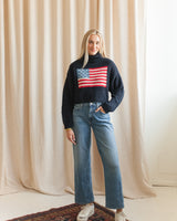 Americana Navy Turtleneck