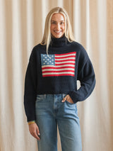 Americana Navy Turtleneck