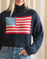Americana Navy Turtleneck