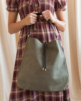 Harper Suede Bag - Olive