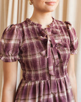 Chrissy Plaid Bow Dress