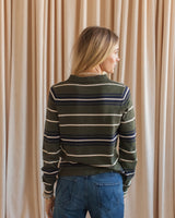 Parker Polo Cardigan- Forest