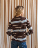 Parker Polo Cardigan- Chocolate