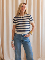 Bally Stripe Knit- Navy