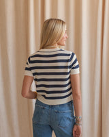 Bally Stripe Knit- Navy