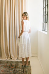 Carolina Eyelet Midi Skirt