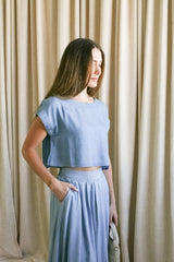 Tess Chambray Boxy Top