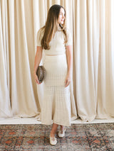 Pointelle Knit Set - Cream