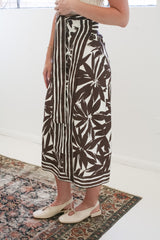 Layla Linen Wrap Skirt