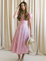 Paige Puff Sleeve Midi Dress