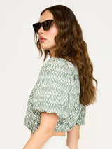 Mirth Andaman Bubble Top in Kelp Minnow