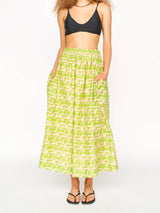 MIRTH Verona Skirt in Lime Popova
