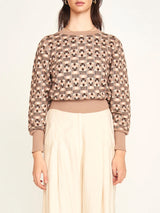 Mirth Bozeman Pullover in Milkweed Coeur Jacquard