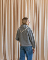 Elena Scarf Cardigan- Grey