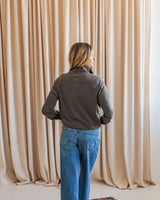 Maude Button Cardigan - Steel