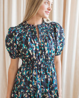 Ulla Johnson Othella Short Sleeve Midi Dress- Kaleidoscope