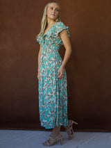 Watercolor Jade Dress