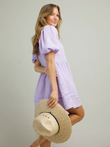 Lilac Puff Sleeve Dress