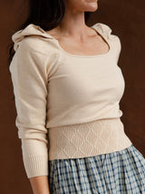 Square Neck Sweater - Taupe