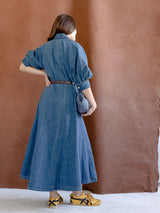 Lena Denim Belted Dress