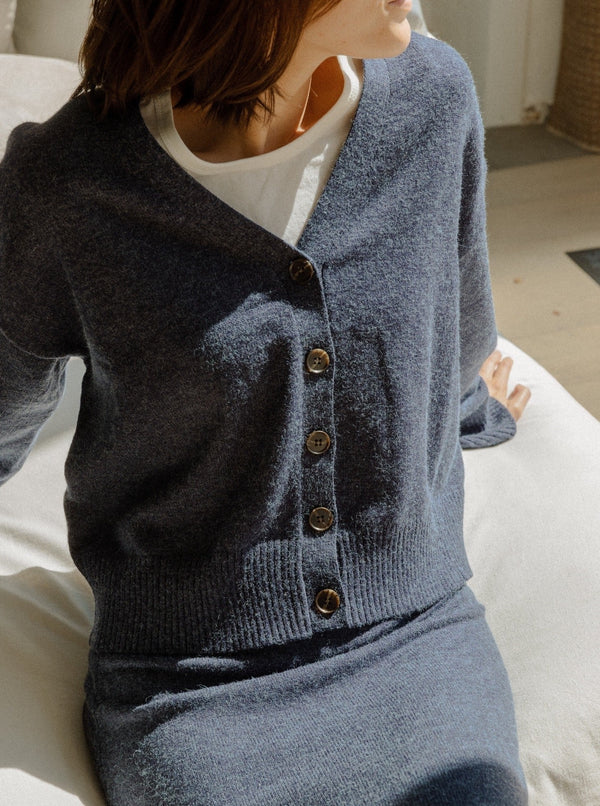 Mila Cardigan- Navy