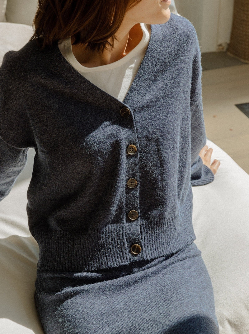 Mila Cardigan- Navy