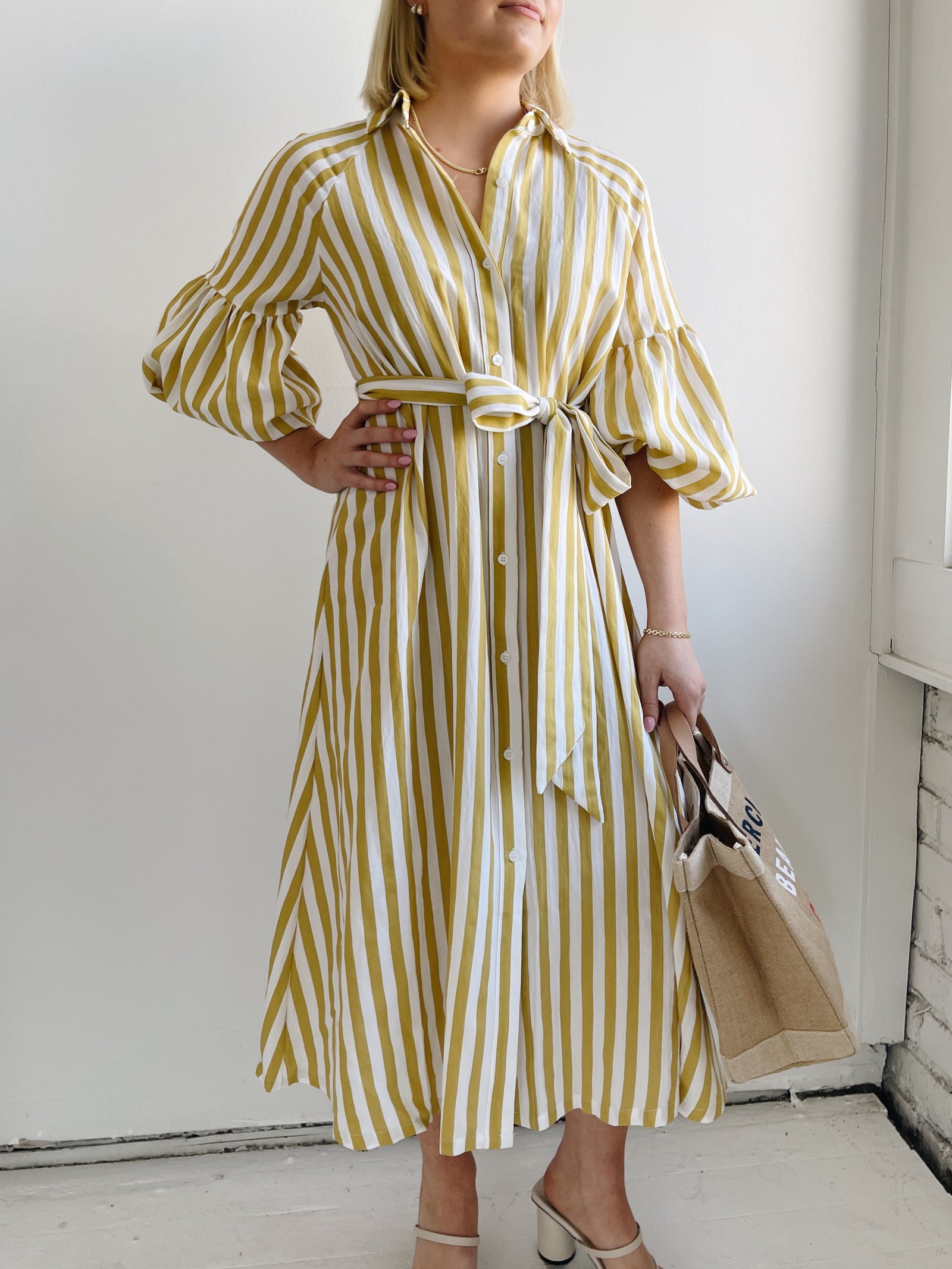 ★ GLOWNY★ 34 G COMFORT DRESS STRIPE GY24CLBOP003ST Ischia Yellow Stripe Dress – Koo De Ker