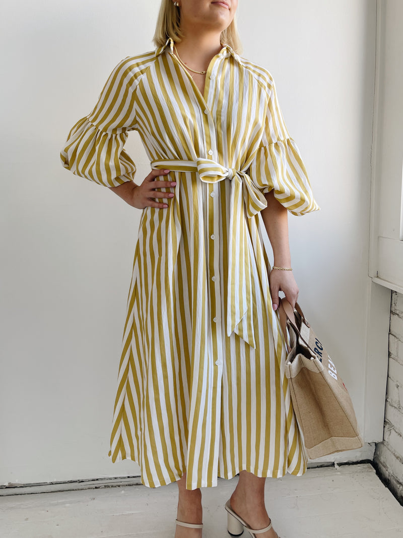 Ischia Yellow Stripe Dress Koo De Ker Ischia Yellow Stripe Dress Koo De Ker