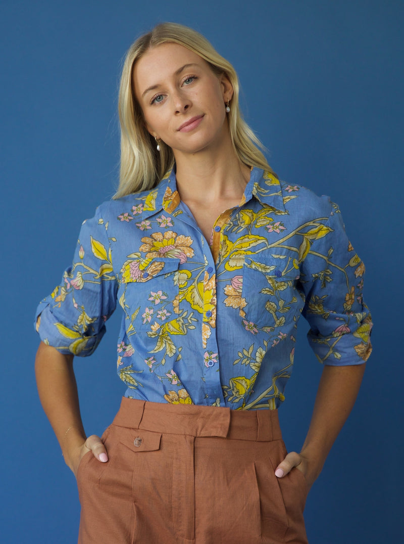 Dusty Blue Blouse