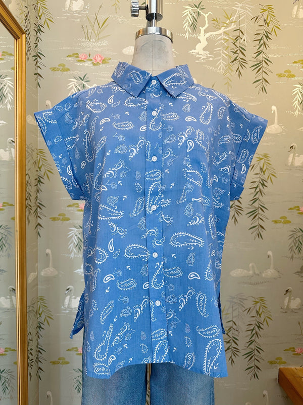 Paisley Cornflower Blouse